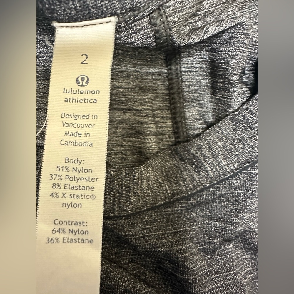 Lululemon Pace Perfect Tank Heathered Gray black - Picture 4 of 5